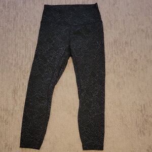 Black Lace Pattern Leggings